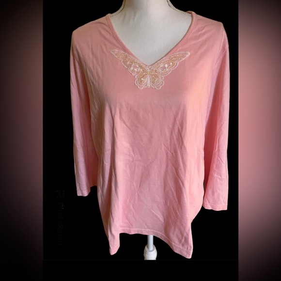 Krazy Kat Sequins Butterfly Sleepwear Top - Picture 1 of 8